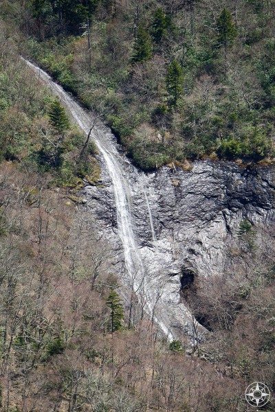 Glassmine Falls, visible from Mountains-To-Sea Trail, North Carolina.