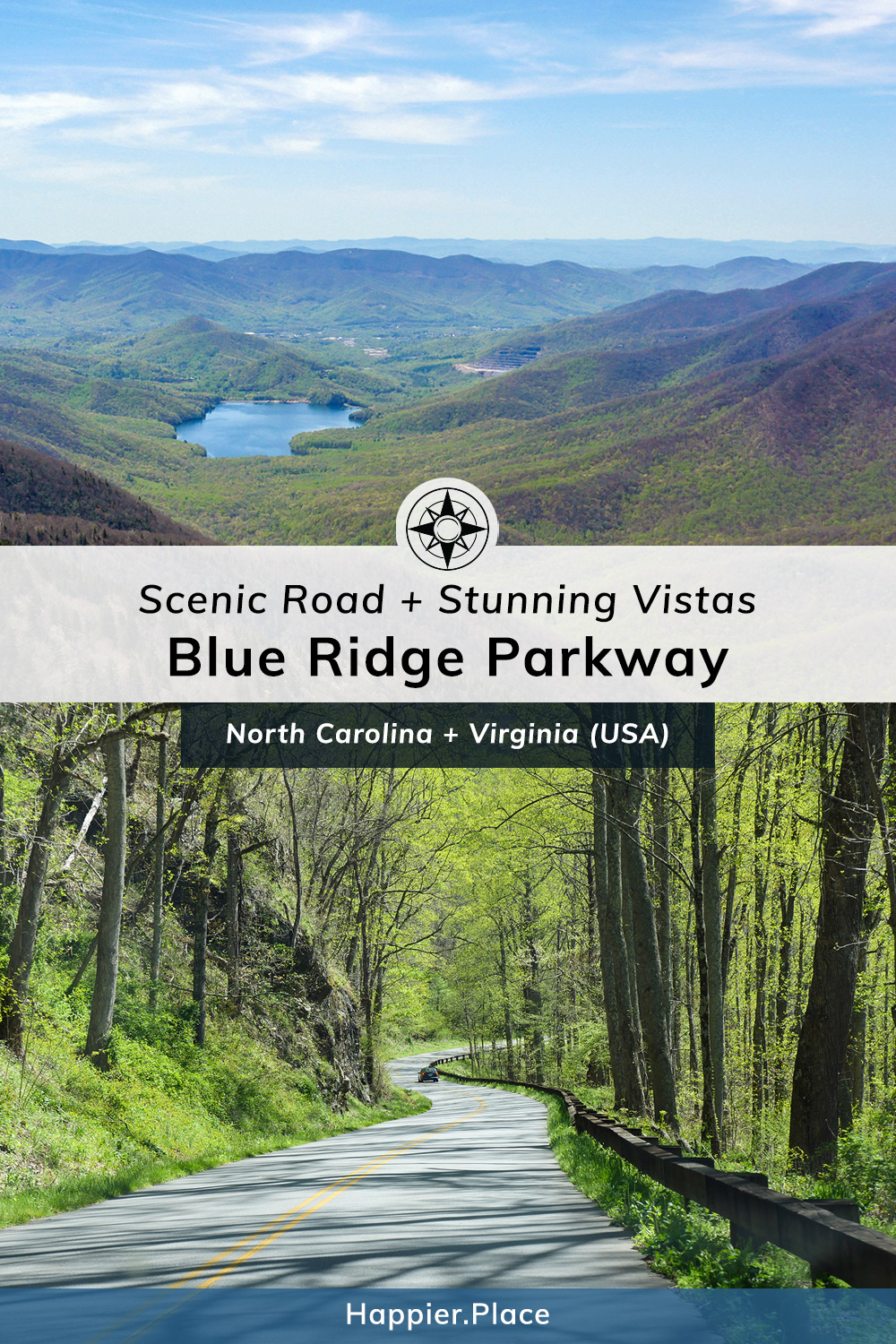Scenic Road and Stunning Vistas: Blue Ridge Parkway - from Virginia to North Carolina.
