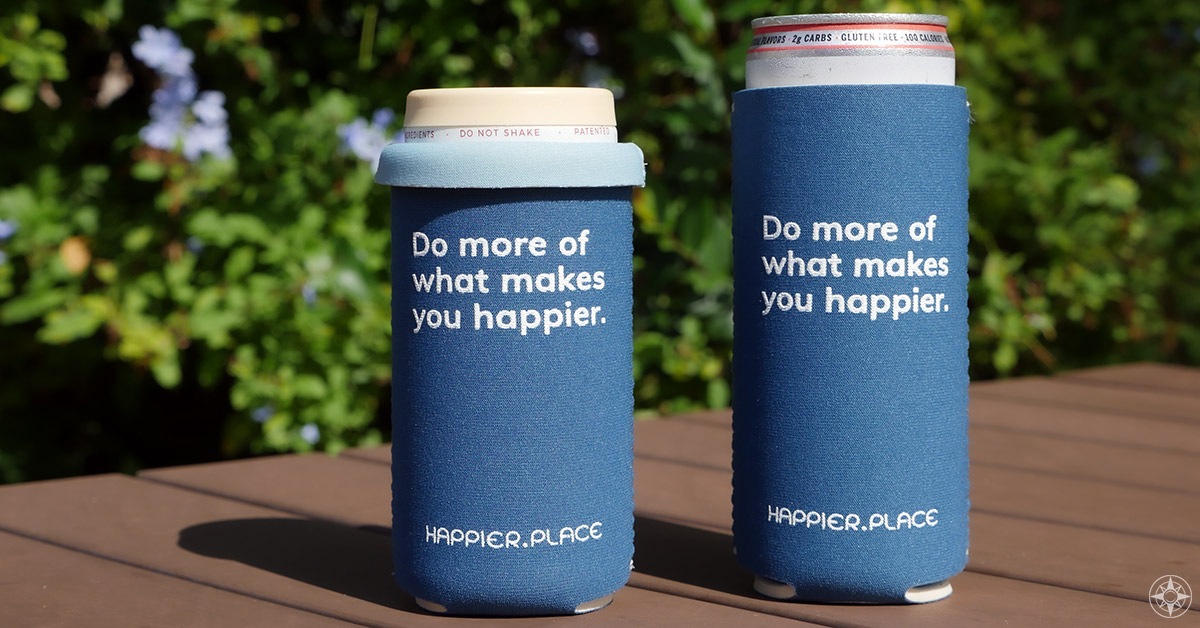 Cheers to Being Different: (The First) Happier Slim Can Cooler - Happier  Place