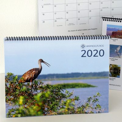 Happier Place calendar, monthly wall calendar, 2020, nature photography