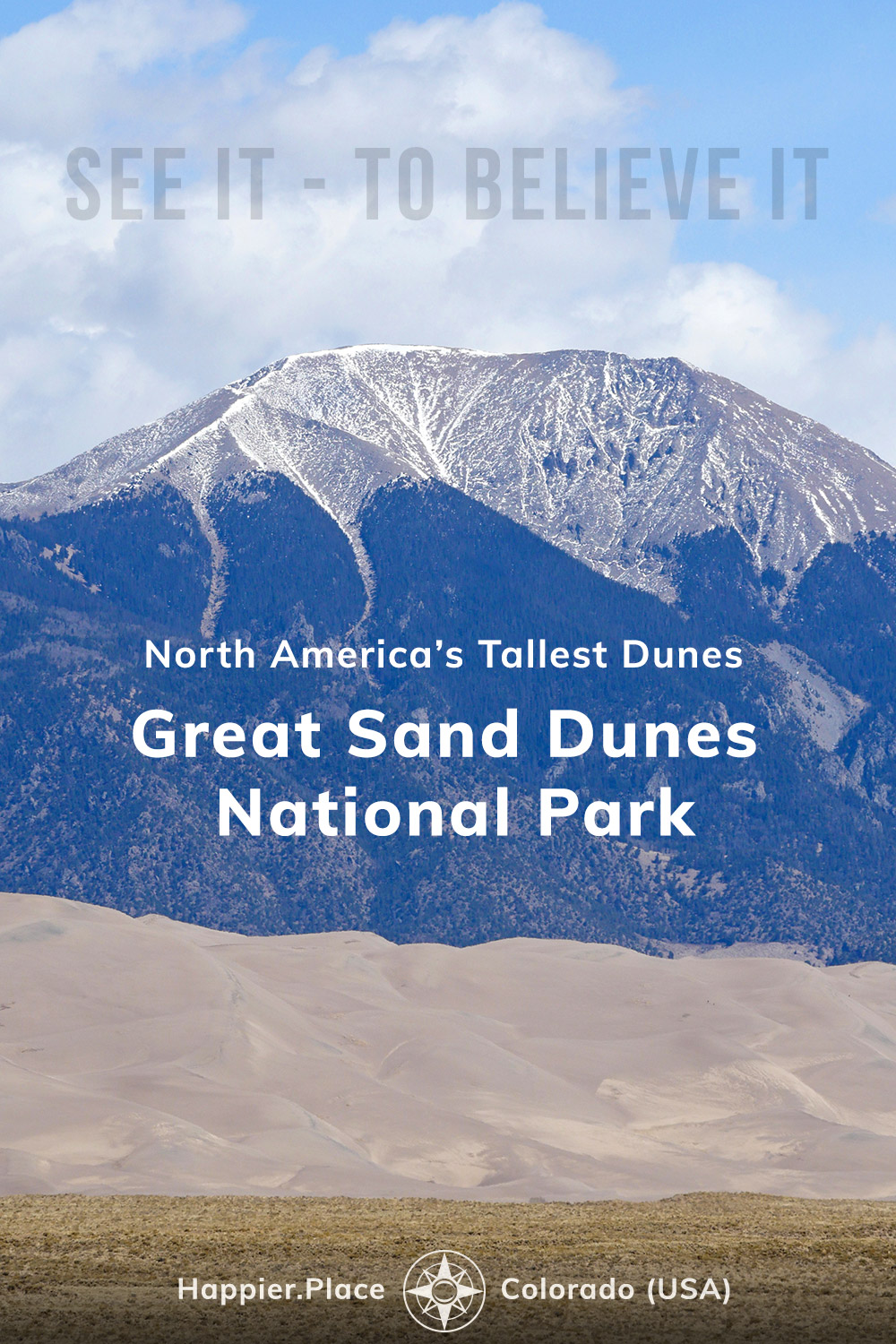 Great Sand Dunes National Park, See it to believe it, North America's tallest dunes, Colorado, mountains, happierplace