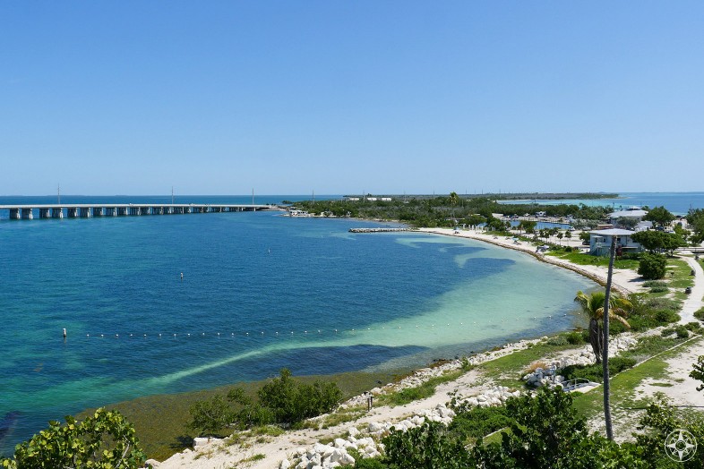 Bahia Honda State Park, Florida Keys, Calusa Beach, Gulf of Mexico, Bahia Honda Bridge and marina