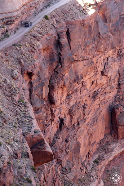 Driving back up Shafer Trail to Island in the Sky.
