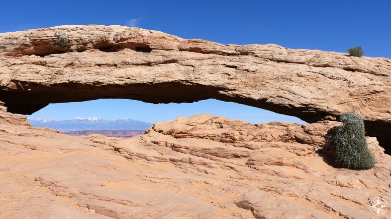 Famous Mesa Arch in the Island in the Sky district of Canyonlands National Park in Utah.