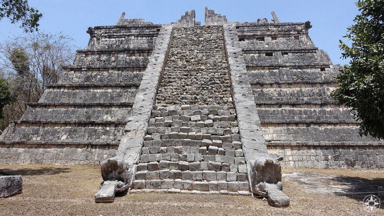 Pyramid with snake decoration, El Osario, The High Priest's Grave, Yucatan