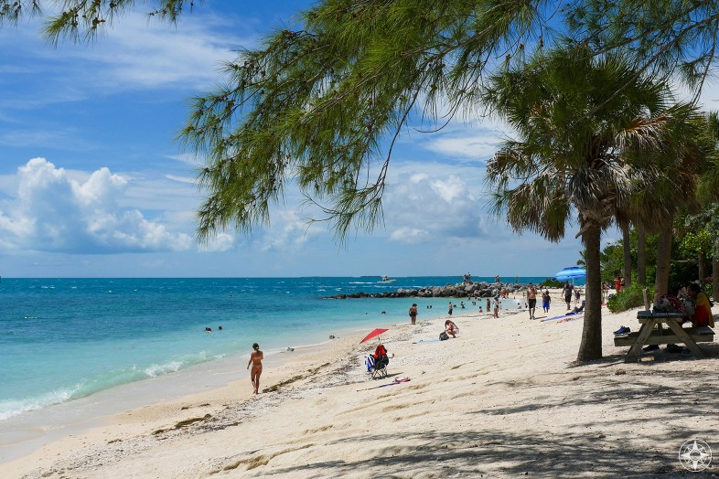 Fort Zachary Taylor Historic State Park beach and shady trees, Key West, Florida, Happier Place
