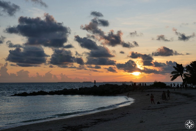 Sunset beach and clouds, Fort Zachary Taylor Historic State Park, Florida State Park, Key West