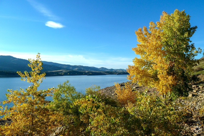 Fall colors at Horsetooth Reservoir near Fort Collins, Colorado - Happier Place