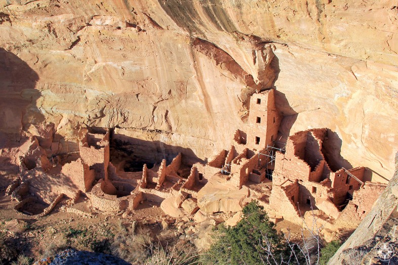 Square Tower House - the tallest cliff dwelling building in Mesa Verde.