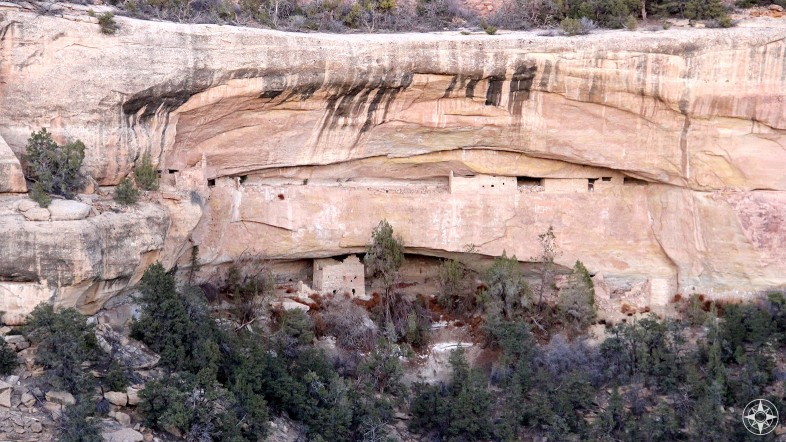 A closer look at the cliff dwellings in Mesa Verde National Park, Colorado. 