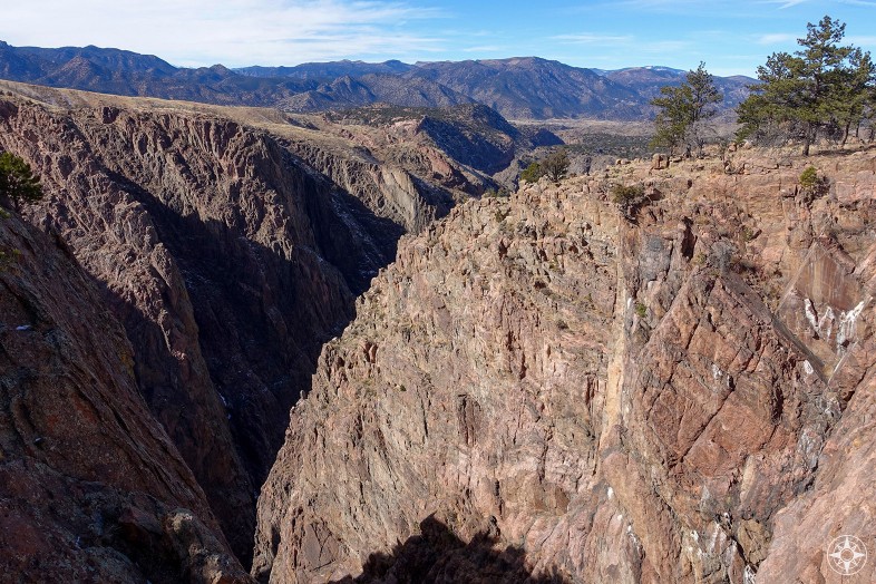 The Royal Gorge, aka Grand Canyon of the Arkansas, seen from the North Rim in Royal Gorge Bridge Park. Colorado, Rocky Mountains