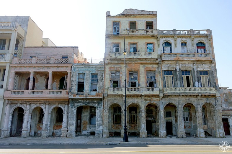 The extraordinary patina of Havana buildings facing the sea can not be replicated. How much longer will it last?