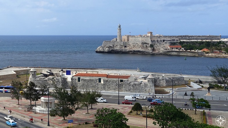 The Lighthouse of the Castillo del Morro and the Castillo de San Salvador de la Punta guard the mouth of the Havana Harbor