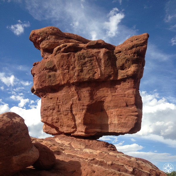 Balanced Rock in the Garden of the Gods in Colorado Springs