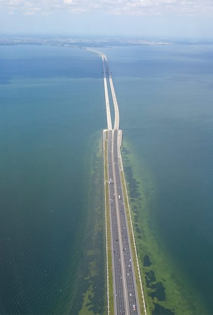 Howard Frankland Bridge I-275 crossing Tampa Bay towards Clearwater, Florida, pic186, Frankland Bridge 275