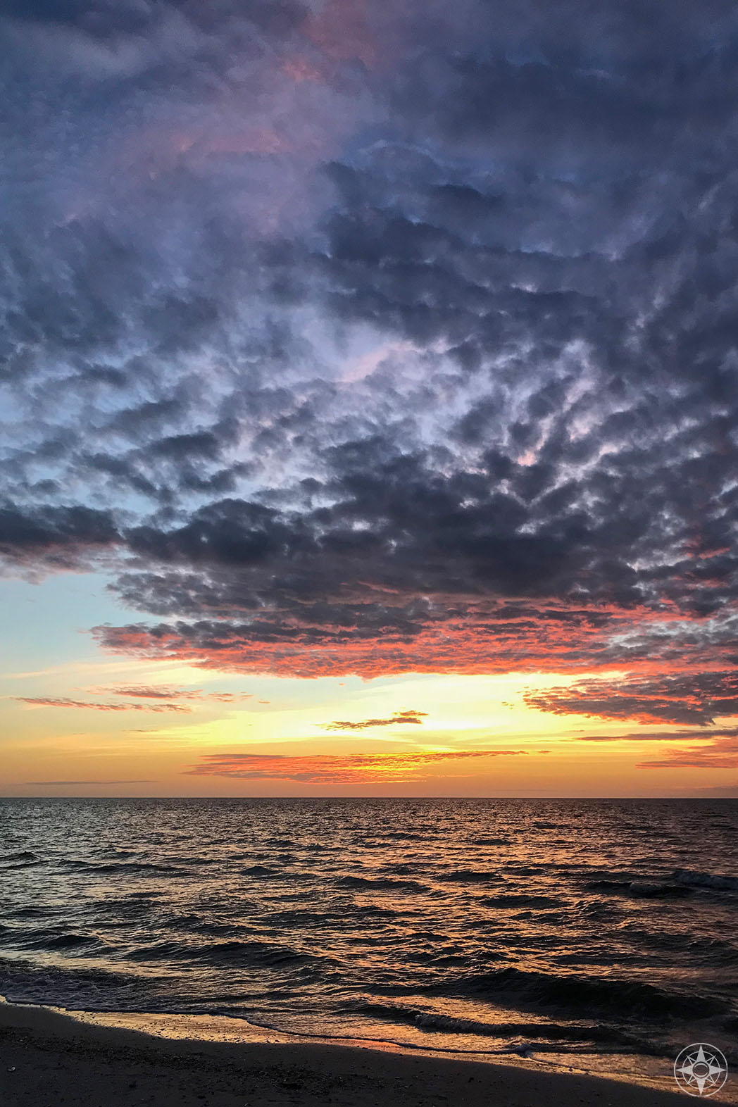 Sunset sky over gulf of Mexico
