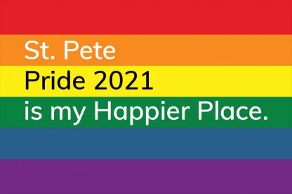 St. Pete Pride 2021 is my Happier Place. postcard txt223