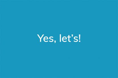 Yes, let's! - HappierPlace txt215 blue