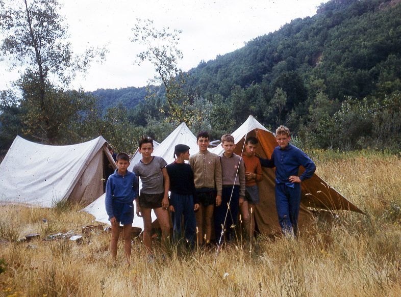 French scouting group, Dordogne, tent, 1962, Claude Heron
