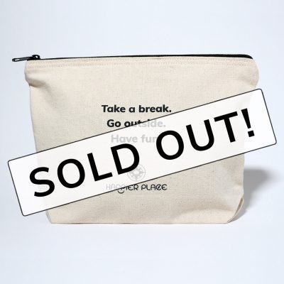 Sold Out, Take A Break Always-Ready Bag, zipper, pouch, natural canvas, inspiration, outdoors - Happier Place