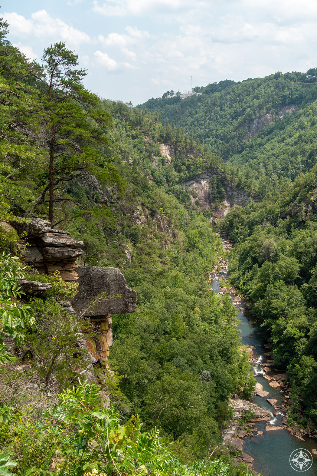 Why not take a moment and be amazed how the Tallulah River could carve this canyon out of the Tallulah Dome rock