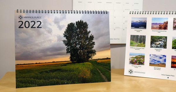 2022 Happier Place Calendar, Nature Photography Wall Calendar