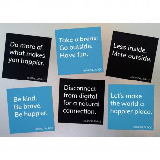 happier-making magnets set, inspirational quotes, motivational slogans, Happier Place, gratitude, go outside, be kind