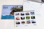 2023 Happier Place calendar front, back, inside pages, grid, monthly calendar, nature photography, photos by Luci Westphal